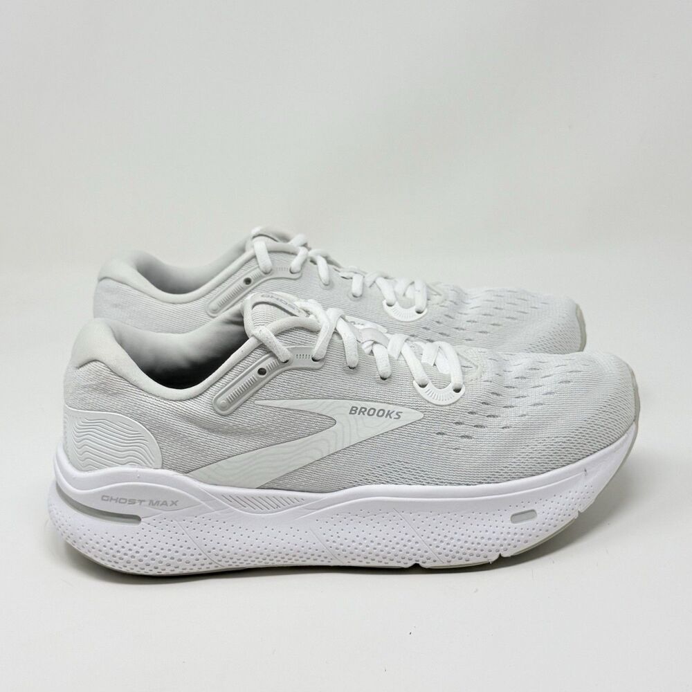 Brooks Ghost Max Shoes Womens 8.5 M White Lightweight Running Walking Sneakers